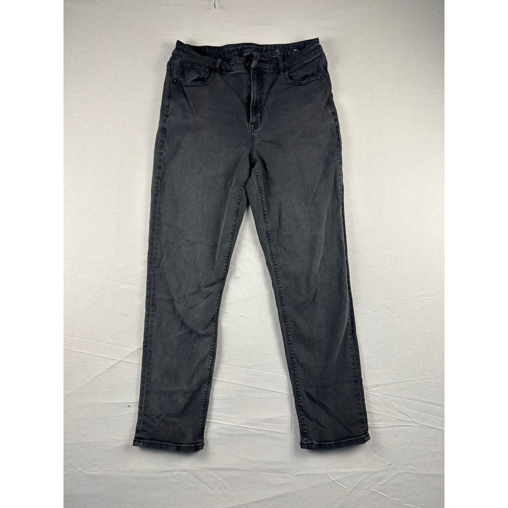 American Eagle Black Stretch High Waisted Slim Jeans Faded Wash Denim